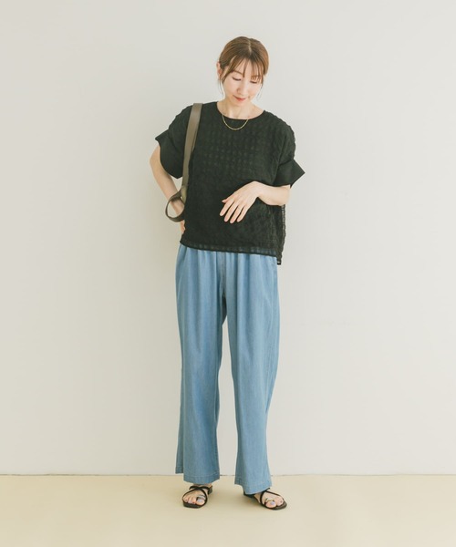 「ITEMS URBANRESEARCH」 半袖ブラウス FREE ライトベージュ レディース_画像6