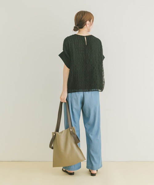 「ITEMS URBANRESEARCH」 半袖ブラウス FREE ライトベージュ レディース_画像7