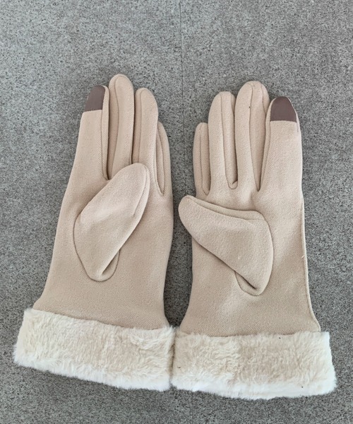 pyornim（ピョルニム） 手袋 「スマホ対応」フェイクスウェード ファー