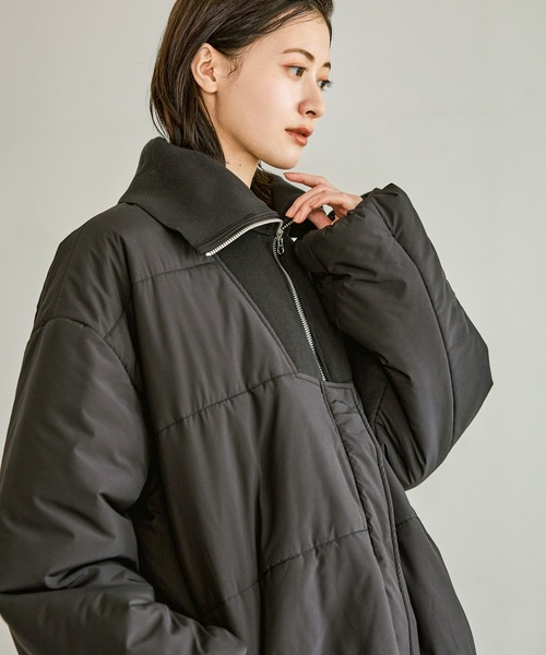 LAKOLE（ラコレ） ブルゾン アウター ハーフZIP風中綿ブルゾン