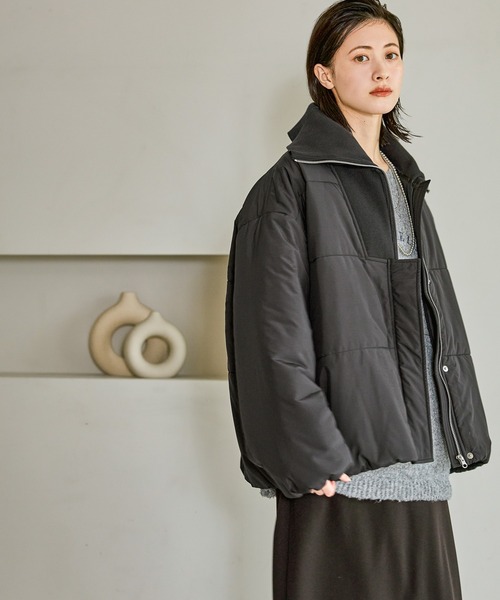 LAKOLE（ラコレ） ブルゾン アウター ハーフZIP風中綿ブルゾン