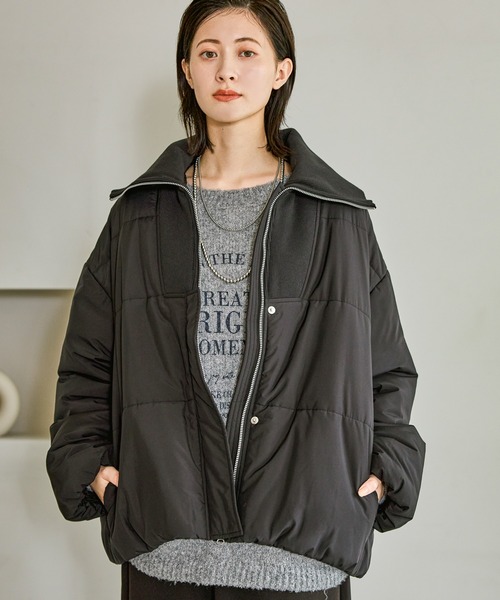 LAKOLE（ラコレ） ブルゾン アウター ハーフZIP風中綿ブルゾン