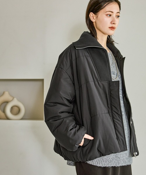 LAKOLE（ラコレ） ブルゾン アウター ハーフZIP風中綿ブルゾン