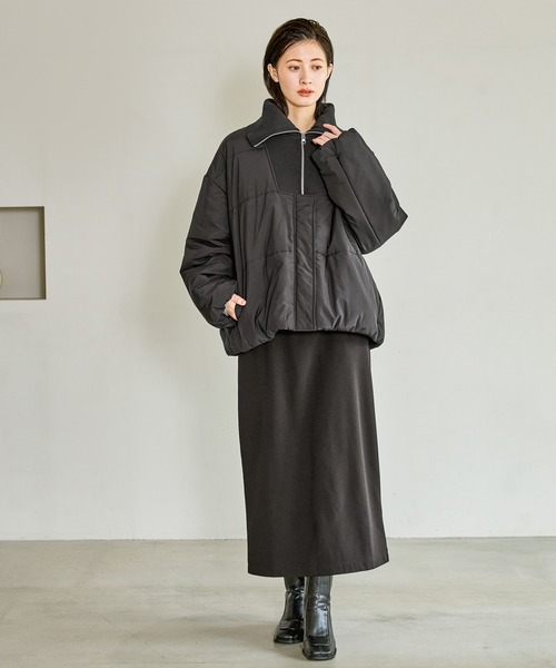 LAKOLE（ラコレ） ブルゾン アウター ハーフZIP風中綿ブルゾン