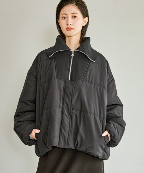 LAKOLE（ラコレ） ブルゾン アウター ハーフZIP風中綿ブルゾン