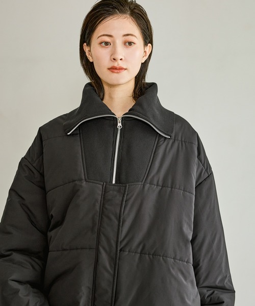 LAKOLE（ラコレ） ブルゾン アウター ハーフZIP風中綿ブルゾン