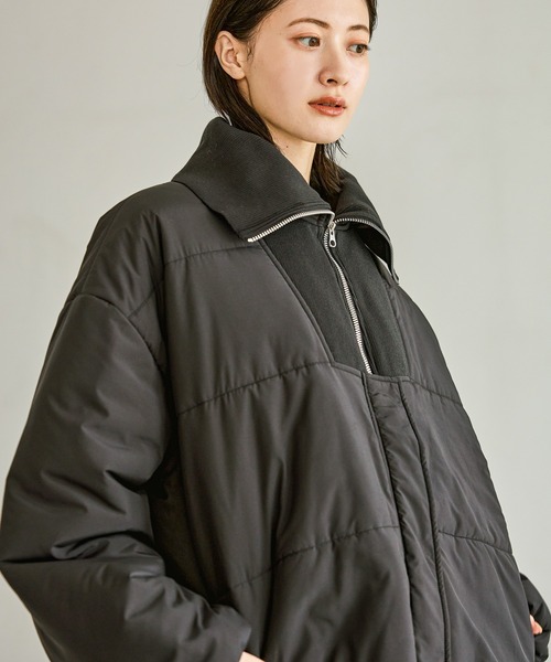 LAKOLE（ラコレ） ブルゾン アウター ハーフZIP風中綿ブルゾン