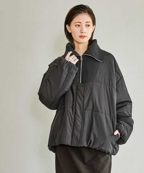 LAKOLE（ラコレ） ブルゾン アウター ハーフZIP風中綿ブルゾン