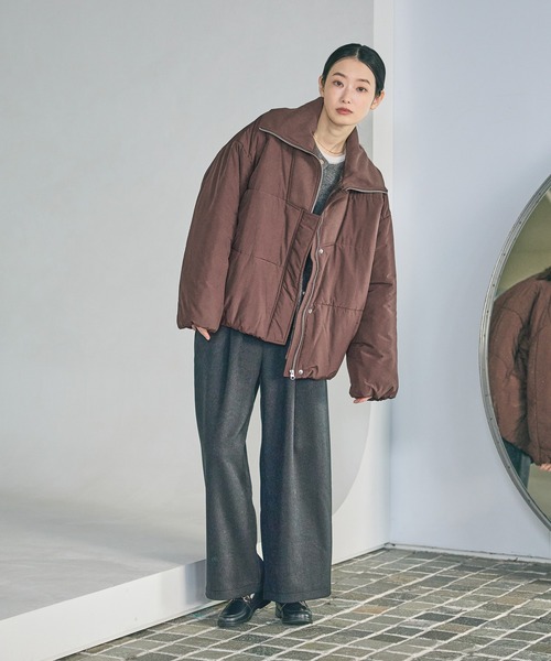 LAKOLE（ラコレ） ブルゾン アウター ハーフZIP風中綿ブルゾン