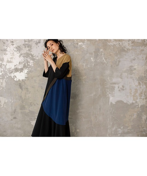 「OSMOSIS」 半袖ワンピース ONE SIZE グリーン レディース_画像8