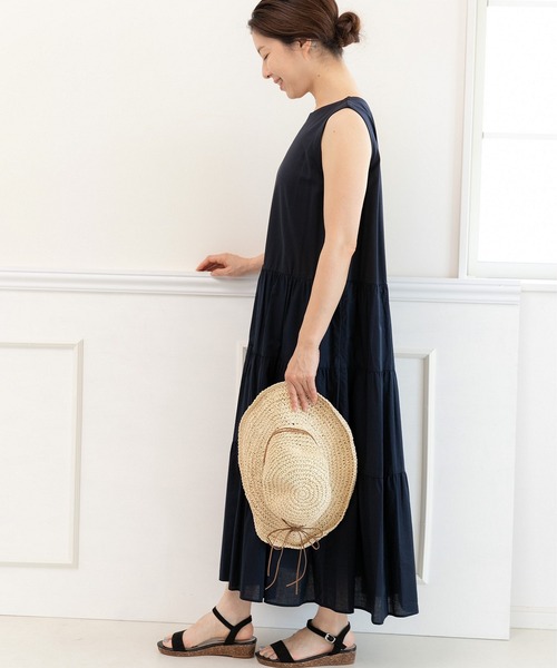 「PREFERIR」 ノースリーブワンピース LARGE ブラック レディース_画像7