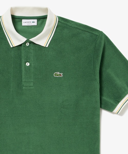 「LACOSTE」 半袖シャツ 5 ネイビー メンズの画像