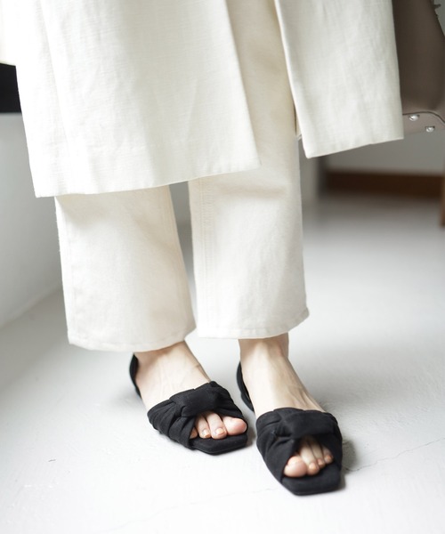 「SESTO」 フラットサンダル 24.5cm ブラック レディース_画像7