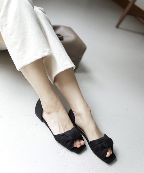 「SESTO」 フラットサンダル 24.5cm ブラック レディース_画像8