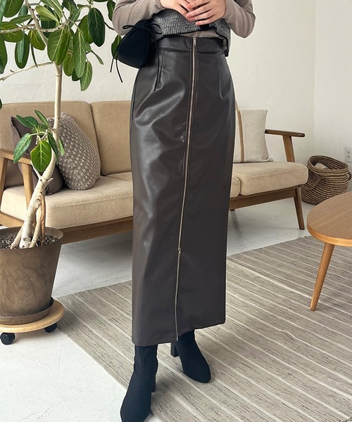 STYLEBLOCK（スタイルブロック） スカート フェイクレザータイト