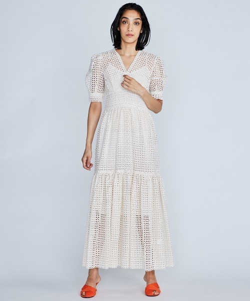 「Sov.」 半袖ワンピース 38 キナリ レディース_画像3