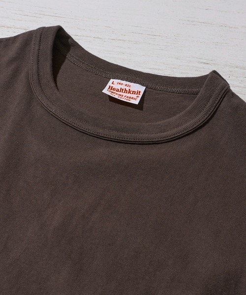 「Healthknit」 半袖Tシャツ LARGE ホワイト×ブラック メンズ_画像8