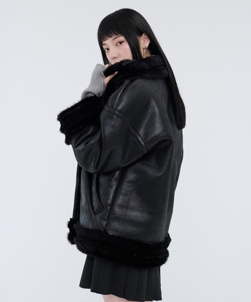 伊勢丹 ムートンコート 本革 ファー付き ふわふわ 裏地 暖かい 11号 L