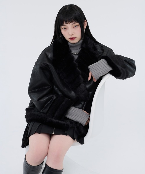 Ellno de Mavie（エルノデメヴィ） ムートンコート ボアコート