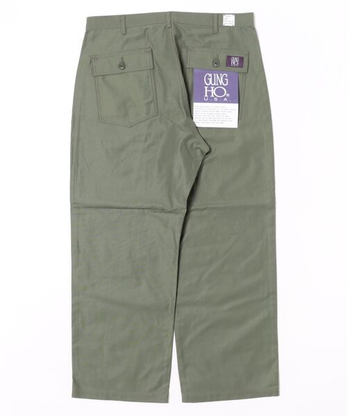 GUNG HO（ガンホー） パンツ BACK STAIN 4POCKETS WIDE FATIGUE