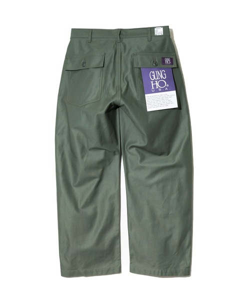 GUNG HO（ガンホー） パンツ BACK STAIN 4POCKETS WIDE FATIGUE