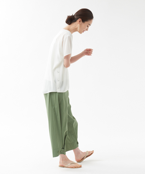 「qualite」 半袖ブラウス フリー ホワイト レディース_画像5
