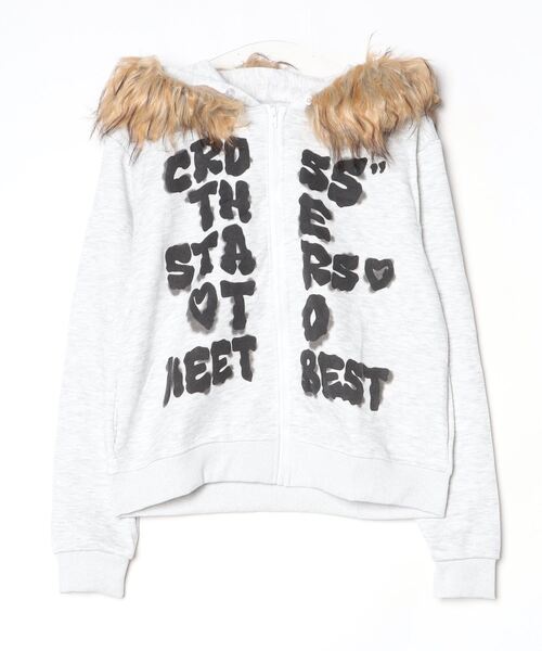 gossip!ロサンゼルス パーカー 「秋冬新作」ファー付きフードゆったり