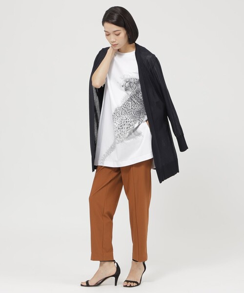 「EVEX by KRIZIA」 ニットカーディガン 40 オレンジ レディース_画像3