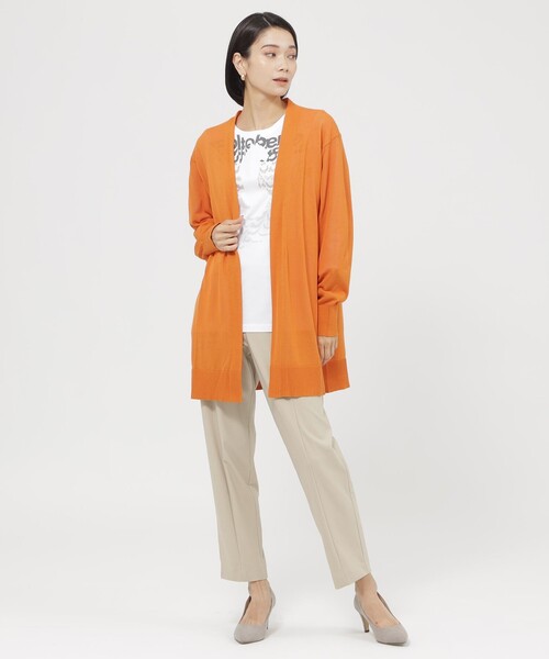 「EVEX by KRIZIA」 ニットカーディガン 40 オレンジ レディース_画像4