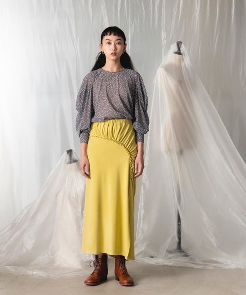 「mintdesigns」 長袖ブラウス 2 ネイビー レディース_画像2