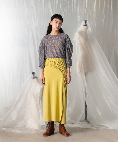 「mintdesigns」 長袖ブラウス 2 ネイビー レディース_画像3