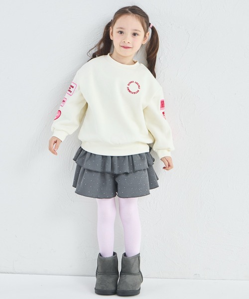 pairmanon（ペアマノン） トレーナー 「ぬくふわ」ガールズ 袖ワッペン