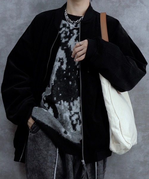 「INTER FACTORY」 ブルゾン SMALL ブラック メンズ_画像3