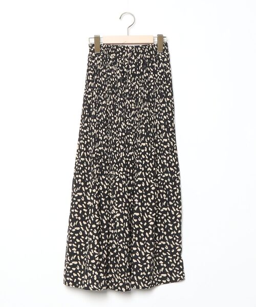 fifth（フィフス） 花柄プリーツスカート - ブラック レディース