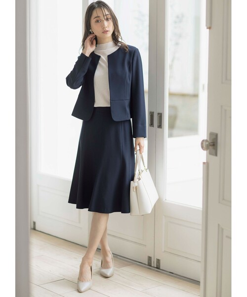 「ANY SIS」 ノーカラージャケット 2 ベージュ レディース_画像5