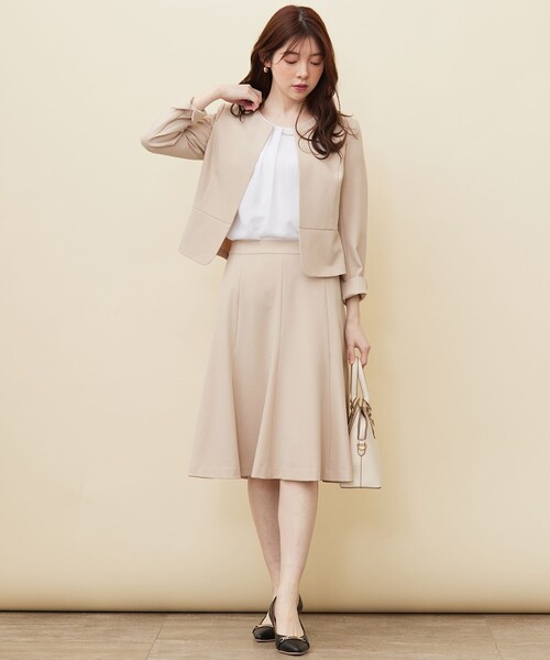 「ANY SIS」 ノーカラージャケット 2 ベージュ レディース_画像7