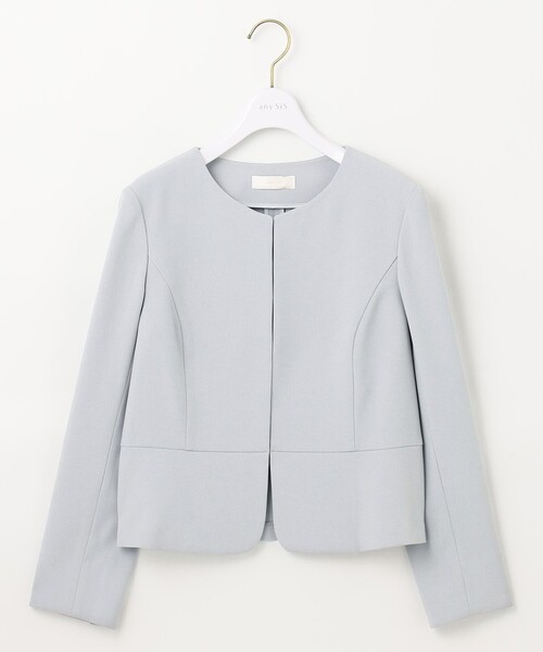 「ANY SIS」 ノーカラージャケット 2 ベージュ レディース_画像8