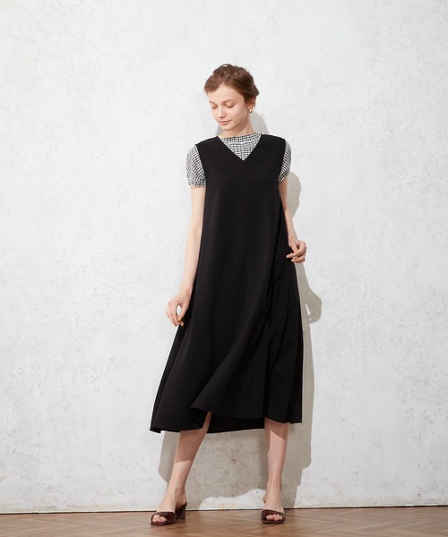 「LE SOUK HOLIDAY」 ノースリーブワンピース L ブラック レディース_画像6