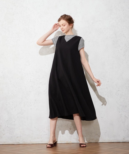 「LE SOUK HOLIDAY」 ノースリーブワンピース L ブラック レディース_画像8