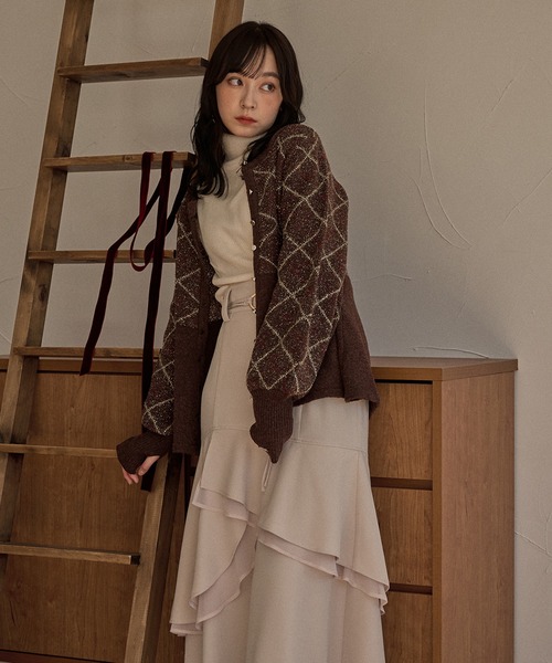 mideal（マイディール） スカート asymmetric double frill skirt