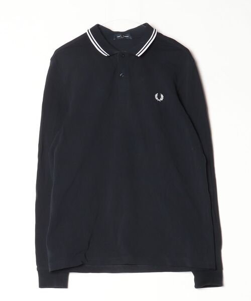 フレッドペリー　長袖ポロシャツ　メンズM FRED PERRY（フレッドペリー） 長袖ポロシャツ LARGE ネイビー メンズ