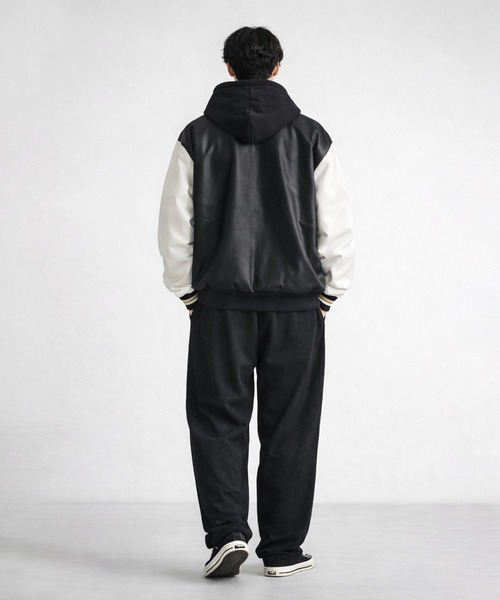 CALIFORNIA OUTFITTERS スタジャン 12A14-SZ レザー調 ロゴ刺繍