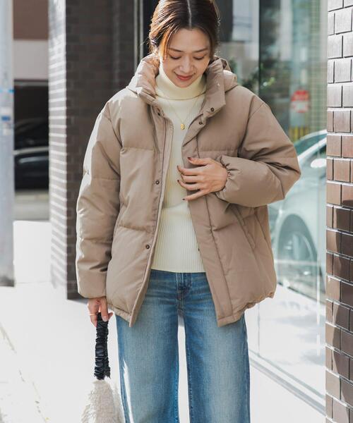 ジャケット・アウター malunalun ステンカラーテントシルエットダウンジャケット(ジャケット)｜アウター