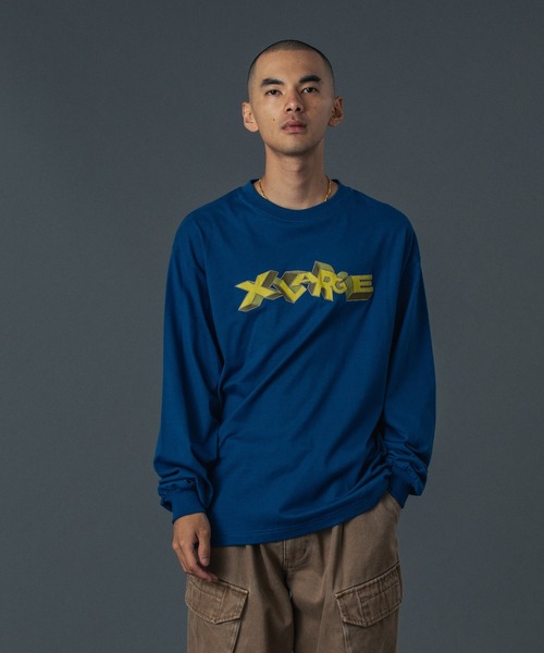 XLARGE（エクストラ ラージ） tシャツ 3D LOGO L/S TEE メンズ