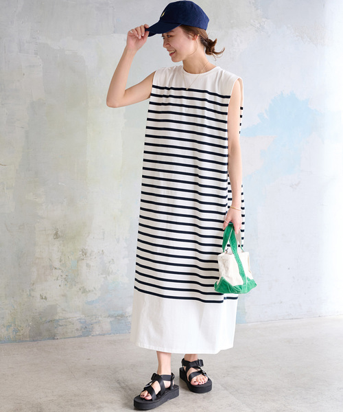 「JOURNAL STANDARD relume」 半袖ワンピース FREE ブラウン レディース_画像4