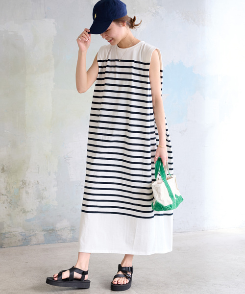 「JOURNAL STANDARD relume」 半袖ワンピース FREE ブラウン レディース_画像6