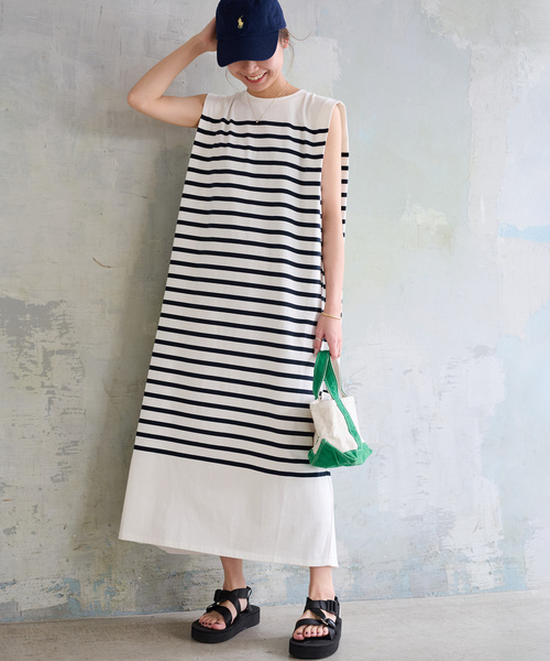 「JOURNAL STANDARD relume」 半袖ワンピース FREE ブラウン レディース_画像7
