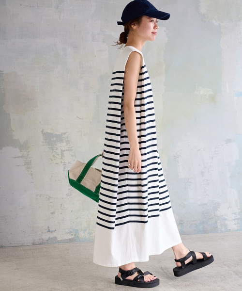 「JOURNAL STANDARD relume」 半袖ワンピース FREE ブラウン レディース_画像9
