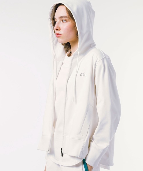 LACOSTE（ラコステ） ジップアップパーカー 36 ホワイト レディース