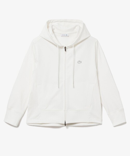 LACOSTE（ラコステ） ジップアップパーカー 36 ホワイト レディース